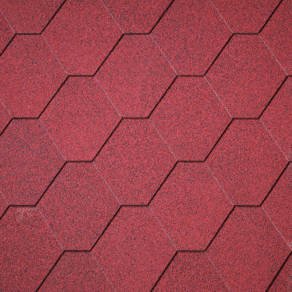 Dakshingles | Hexagonaal shingles - rood